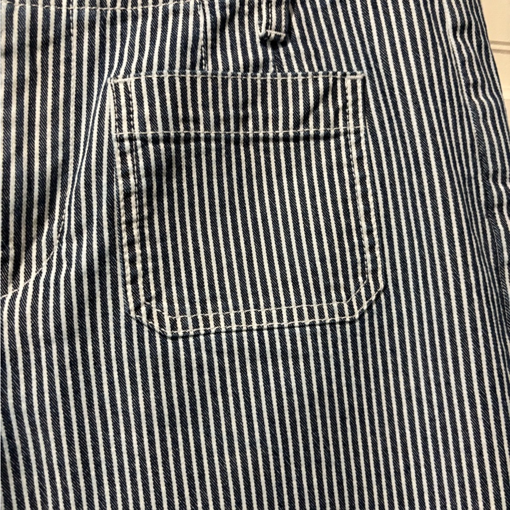 Talbots EUC Worn Once- Relaxed Sz 10Blue and White Striped Pants - Picture 3 of 7